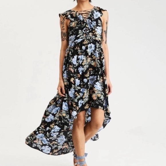 American Eagle Floral High Low Dress - Picture 1 of 8